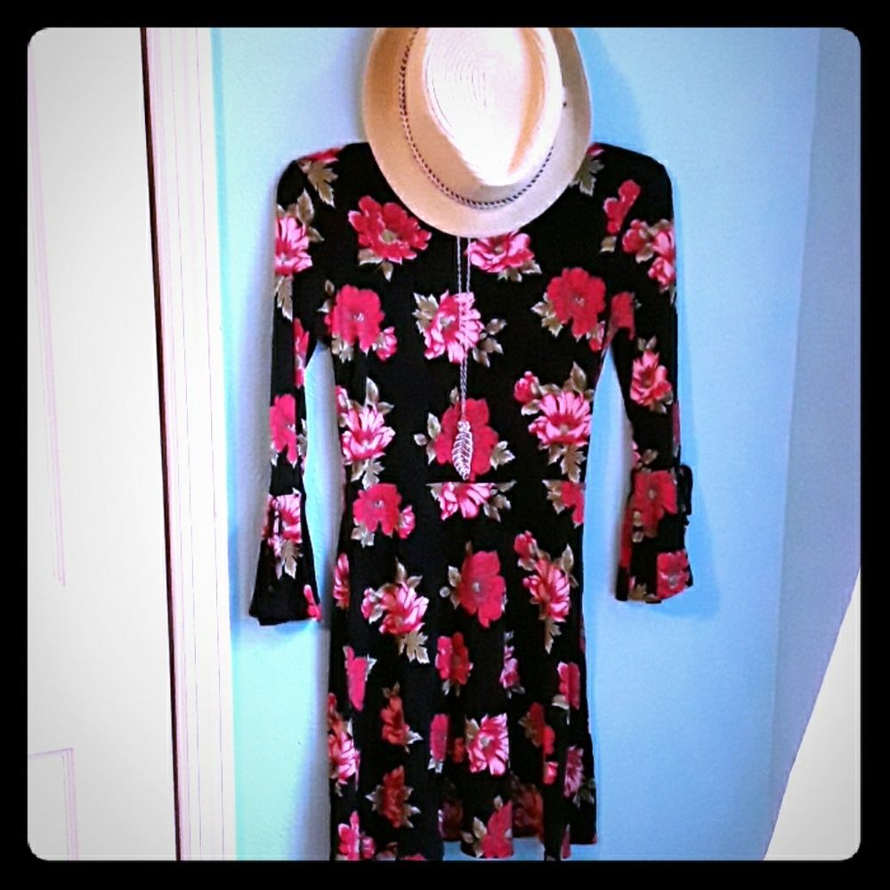 A floral dress (accessories not included)
